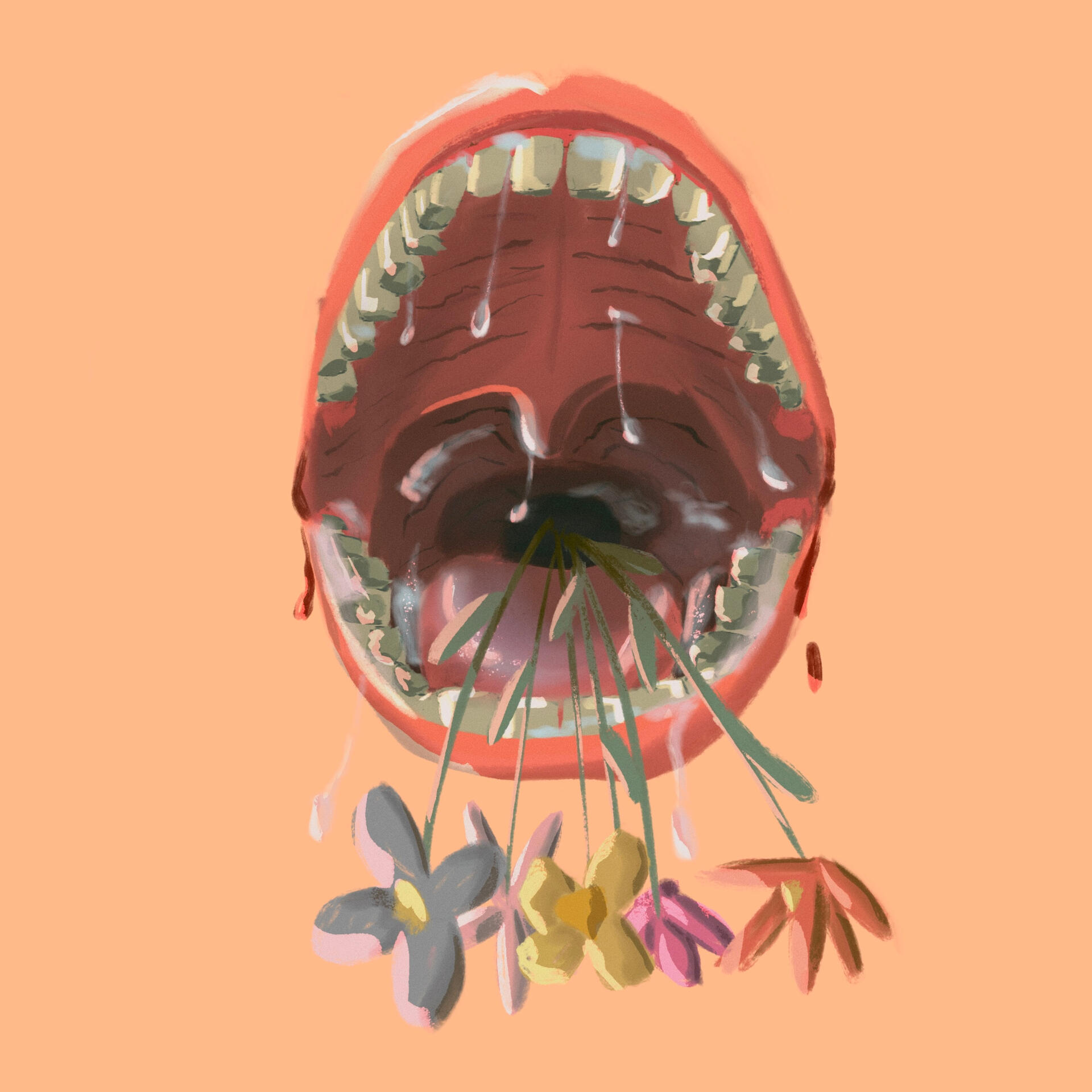 syvällä kasvavat kukat